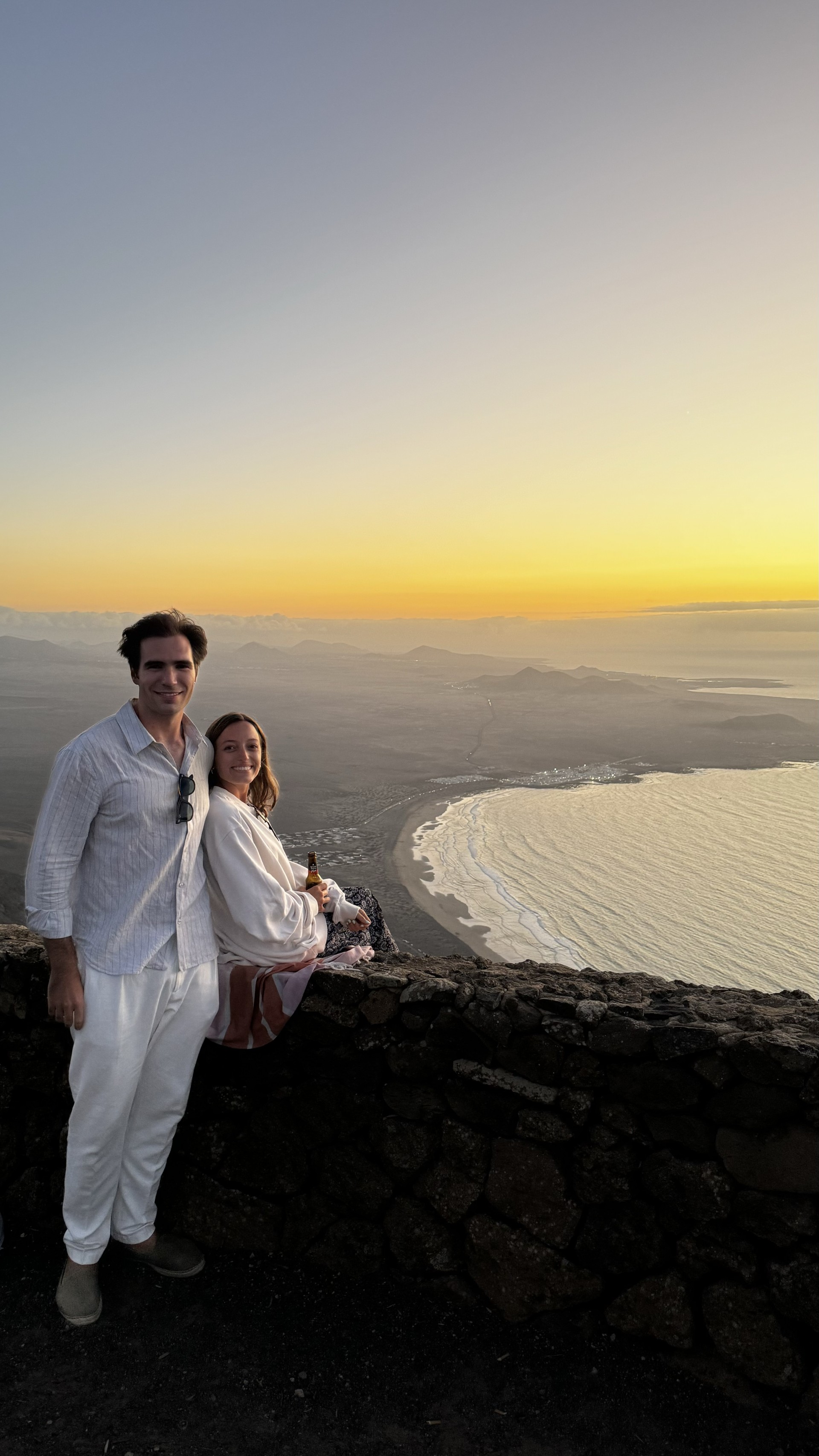 Lucía y Clemente al atardecer